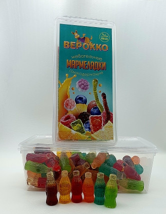  Жевательный мармелад Бутылочки МИКС, 250г      в Берёзовском