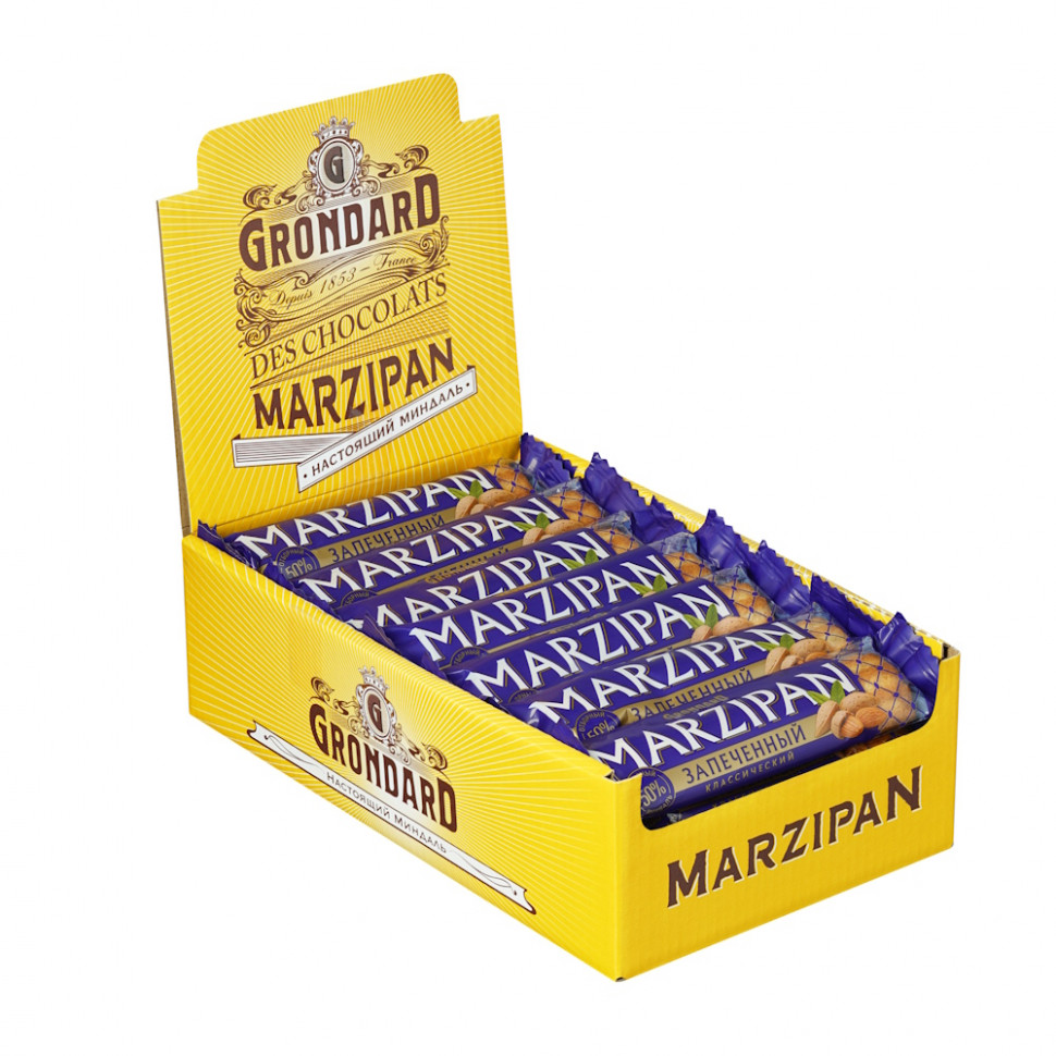  TM Grondard   (11161) Батончики НЕглазированные Марципановые Запечённые, (28шт по 40г)    в Берёзовском