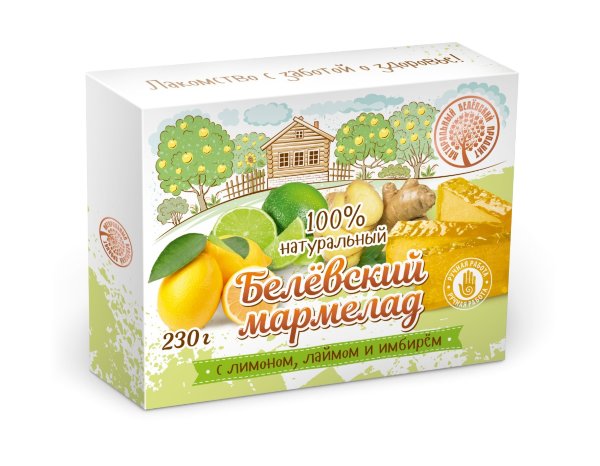 №2 Мармелад белевский "Лимон-лайм-имбирь" 230г  в Берёзовском