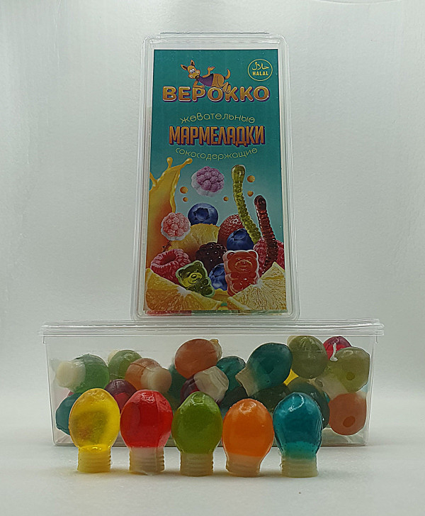 №2 Жевательный мармелад Лампочки, 250г      в Берёзовском
